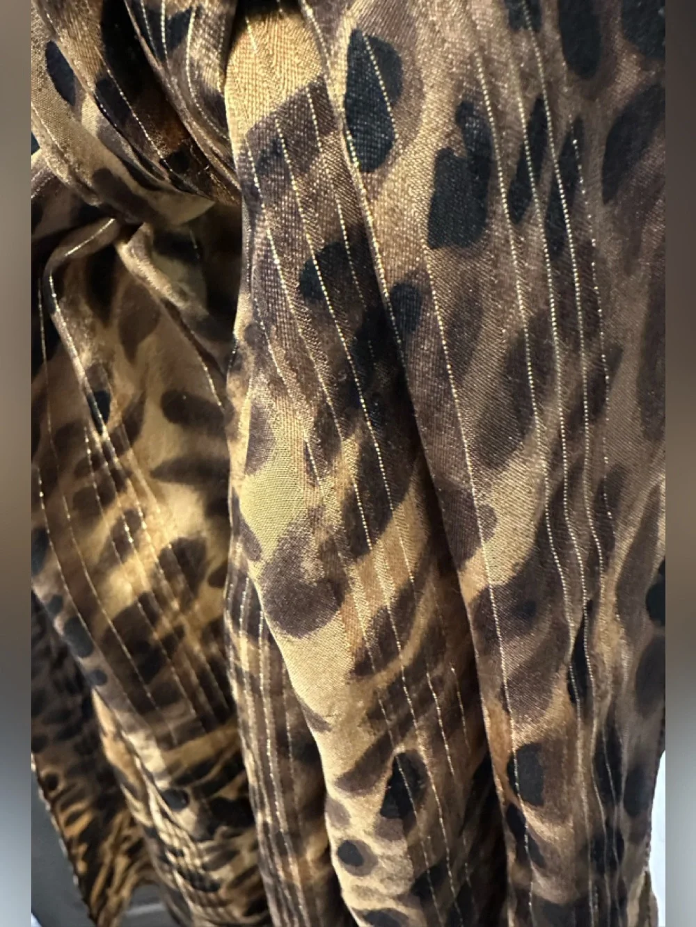 Leopard Print Women’s Scarf - Brown/Black